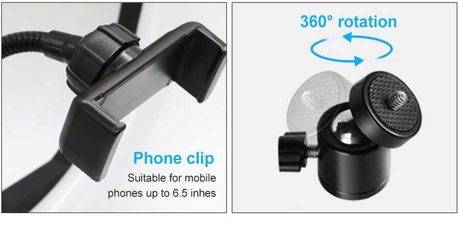 Cepax M-26 Işıklı Telefon Tutucu Ring Light - 3 Cepax M-26 Işıklı Telefon Tutucu Ring Light - 3